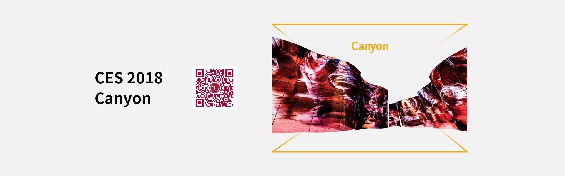 CES 2018 Canyon 컨텐츠 마커 이미지와 QR 코드